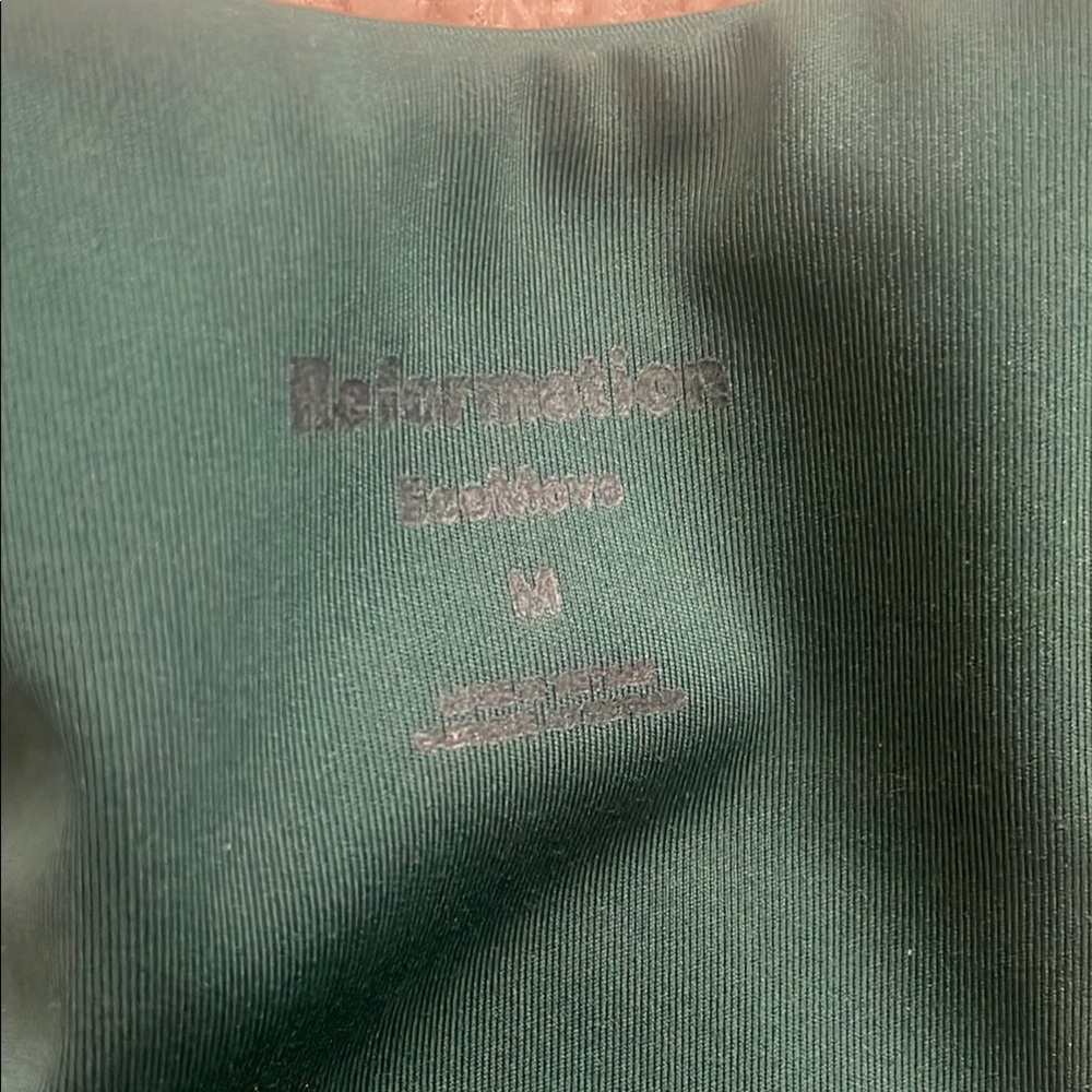Reformation Green Sports Bra Racerback Intimates - Picture 2 of 4